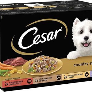 Cesar Country Stew Adult Wet Dog Food – Special Selection (Pack of 3 x 8 Trays x 150 g)